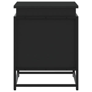 Κουτί Αποθήκευσης με Καπάκι Μαύρο 60x40x51,5 εκ. Επεξ. Ξύλο