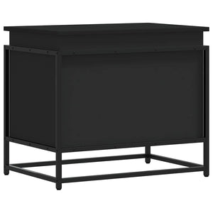 Κουτί Αποθήκευσης με Καπάκι Μαύρο 60x40x51,5 εκ. Επεξ. Ξύλο