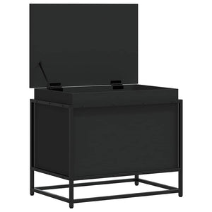 Κουτί Αποθήκευσης με Καπάκι Μαύρο 60x40x51,5 εκ. Επεξ. Ξύλο