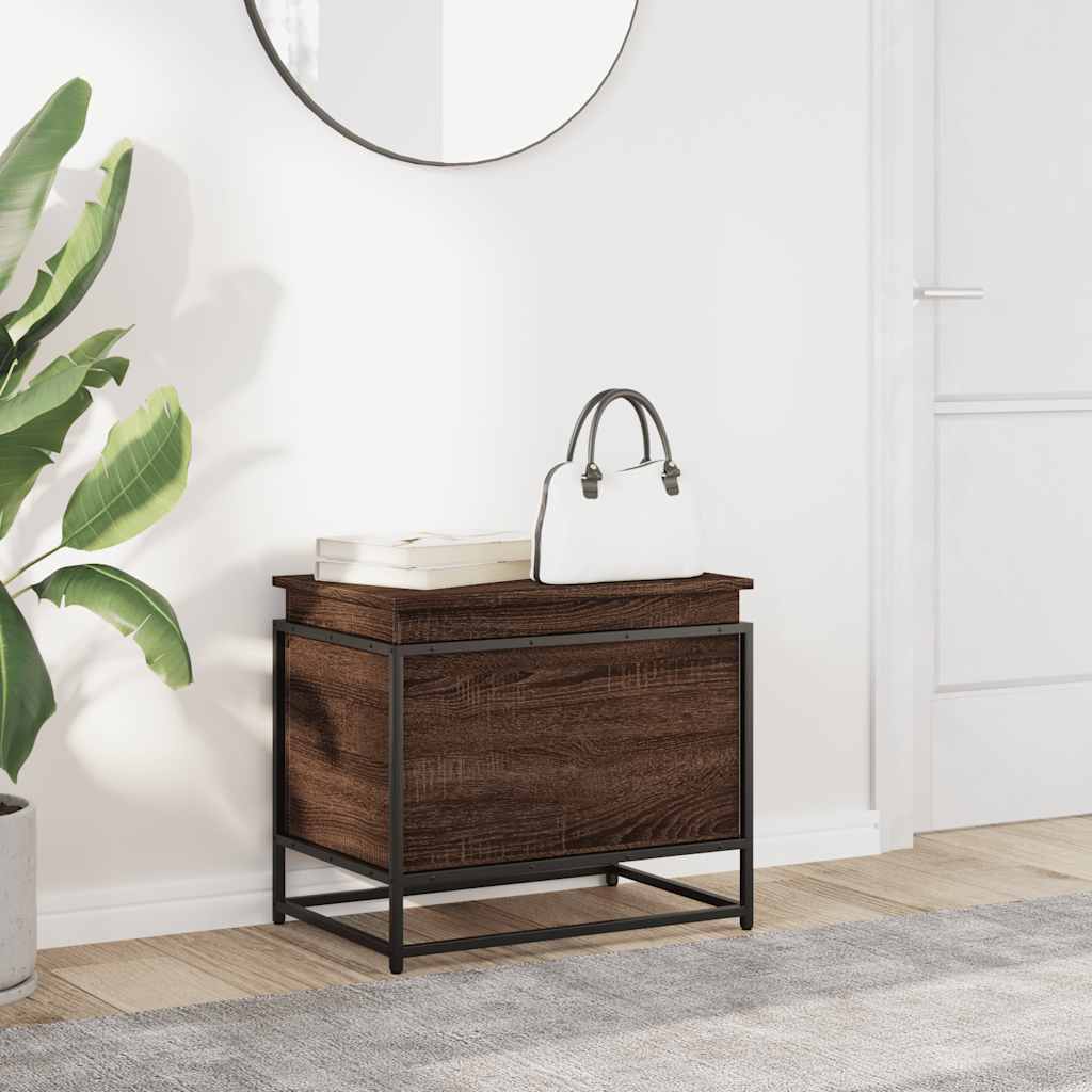 Κουτί Αποθήκευσης με Καφέ Δρυς 60x40x51,5 εκ. Επεξ. Ξύλο