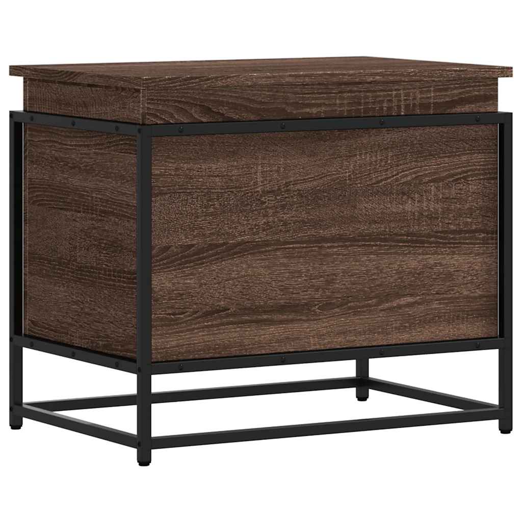 Κουτί Αποθήκευσης με Καφέ Δρυς 60x40x51,5 εκ. Επεξ. Ξύλο