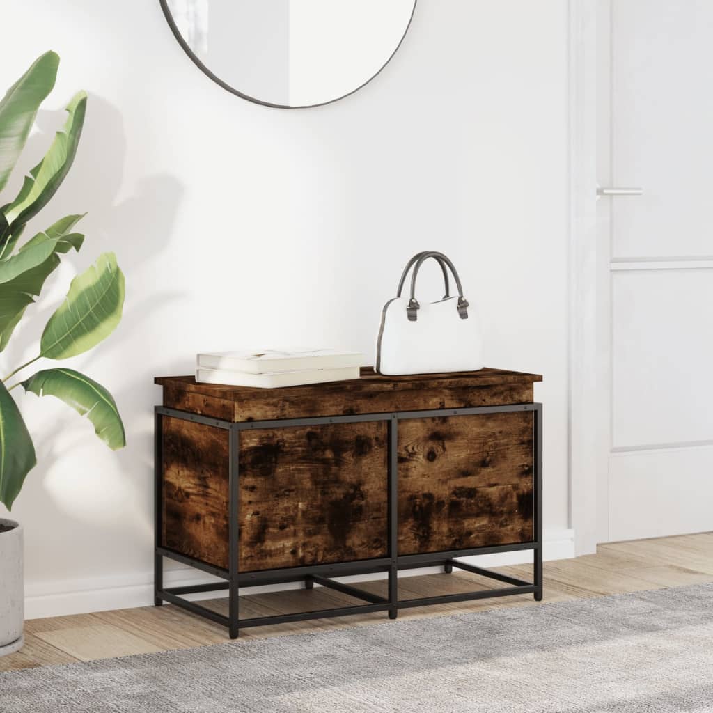 Κουτί Αποθήκευσης με Καπάκι Δρυς 80x40x51,5 εκ. Επεξ. Ξύλο