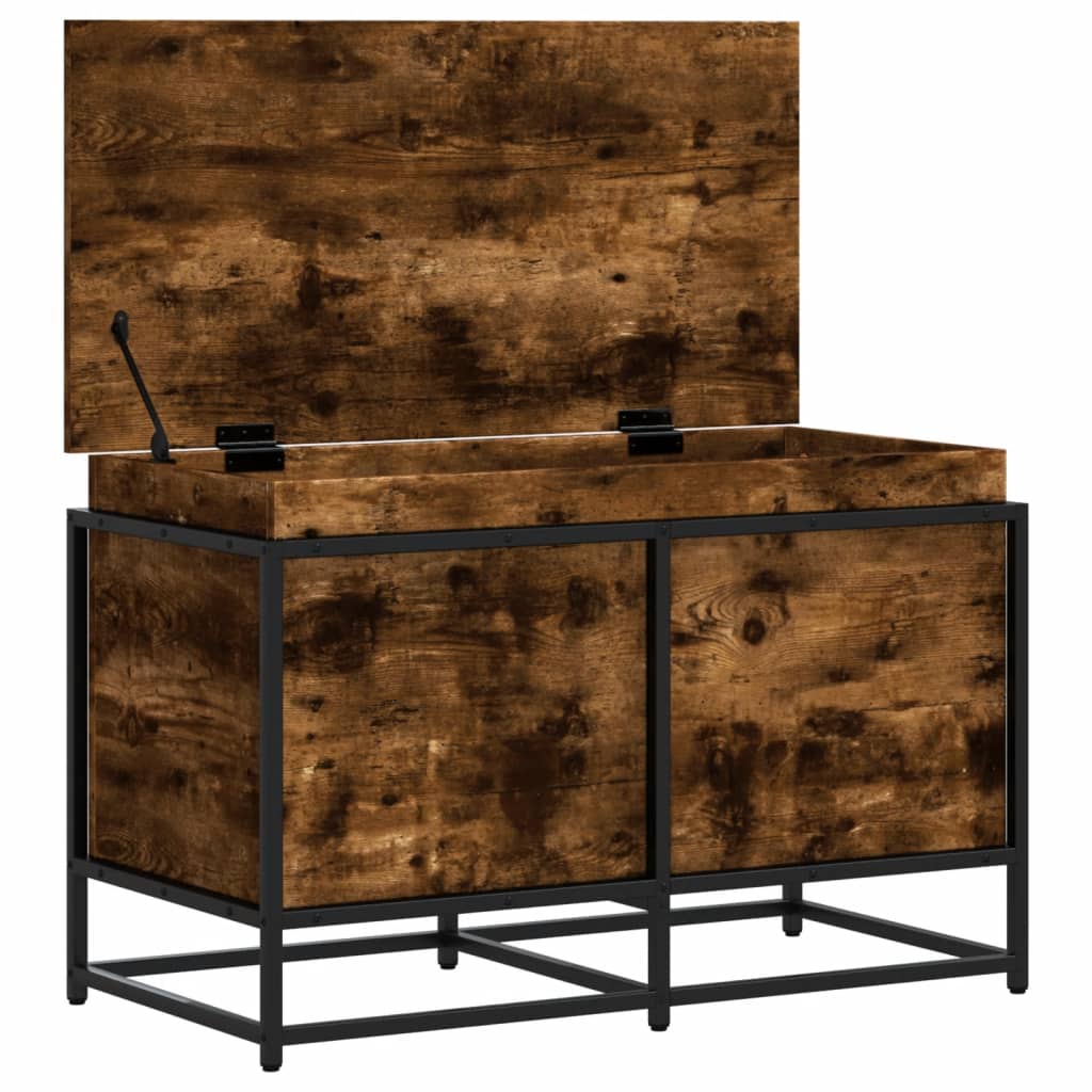 Κουτί Αποθήκευσης με Καπάκι Δρυς 80x40x51,5 εκ. Επεξ. Ξύλο