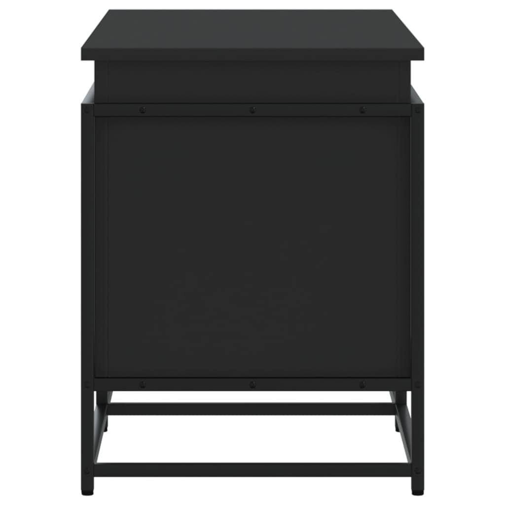 Κουτί Αποθήκευσης με Καπάκι Μαύρο 100x40x51,5 εκ. Επεξ. Ξύλο