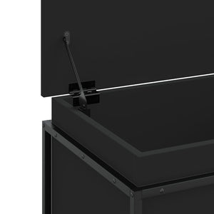 Κουτί Αποθήκευσης με Καπάκι Μαύρο 100x40x51,5 εκ. Επεξ. Ξύλο