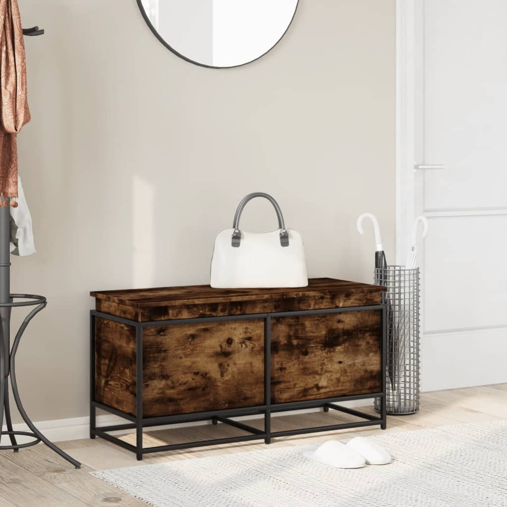 Κουτί Αποθήκευσης με Καπάκι Δρυς 100x40x51,5 εκ. Επεξ. Ξύλο - Pakobazaar