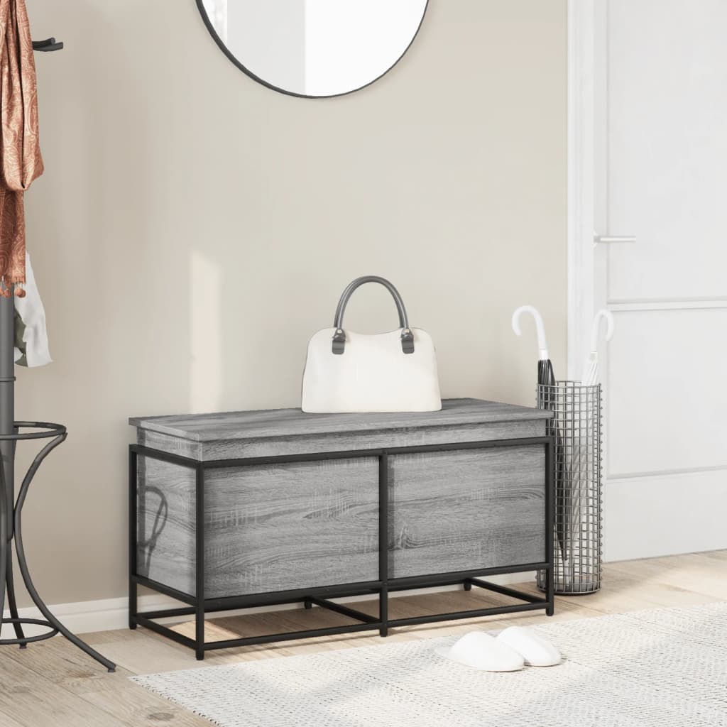 Κουτί Αποθήκευσης με Γκρι Sonoma 100x40x51,5 εκ. Επεξ. Ξύλο