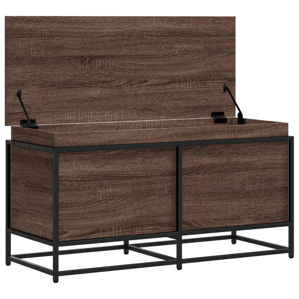 Κουτί Αποθήκευσης με Καφέ Δρυς 100x40x51,5 εκ. Επεξ. Ξύλο