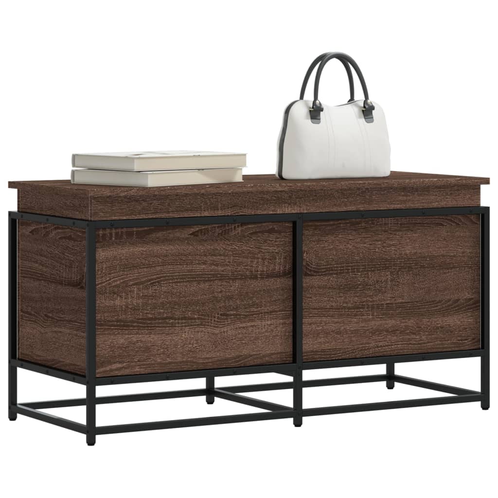 Κουτί Αποθήκευσης με Καφέ Δρυς 100x40x51,5 εκ. Επεξ. Ξύλο