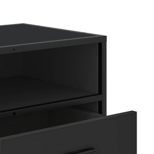 Έπιπλο Τηλεόρασης Μαύρο 80x34,5x40 εκ. Επεξεργ. Ξύλο / Μέταλλο