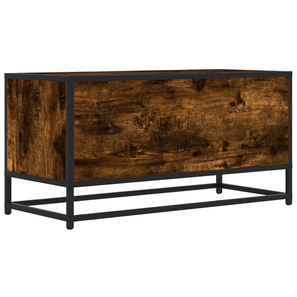 Έπιπλο Τηλεόρασης Καπνιστή Δρυς 80x34,5x40εκ Επεξ. Ξύλο/Μέταλλο