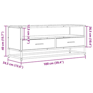 ντουλάπι τηλεόρασης  Καπνιστή δρυς 100x34,5x40 cm - Pakobazaar