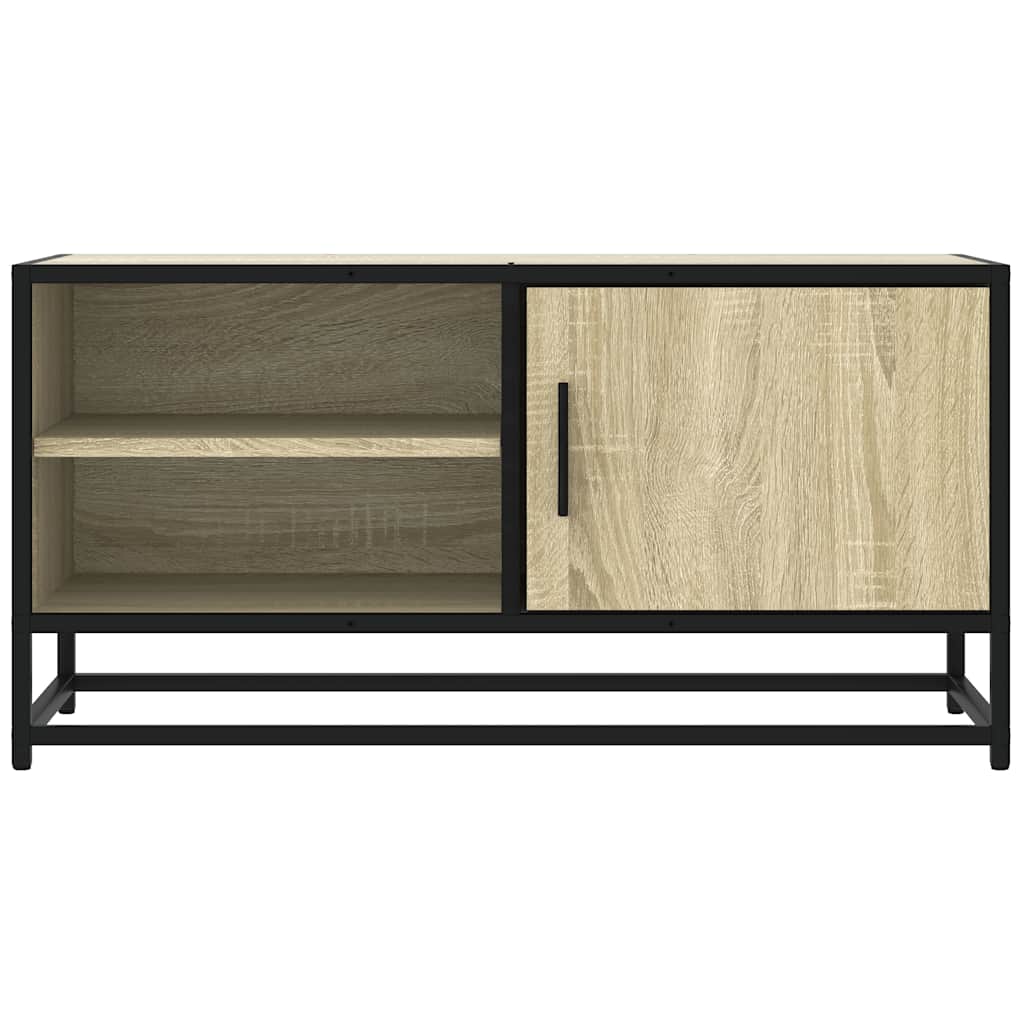 Έπιπλο Τηλεόρασης Sonoma Δρυς 80x34,5x40εκ Επεξ. Ξύλο/Μέταλλο