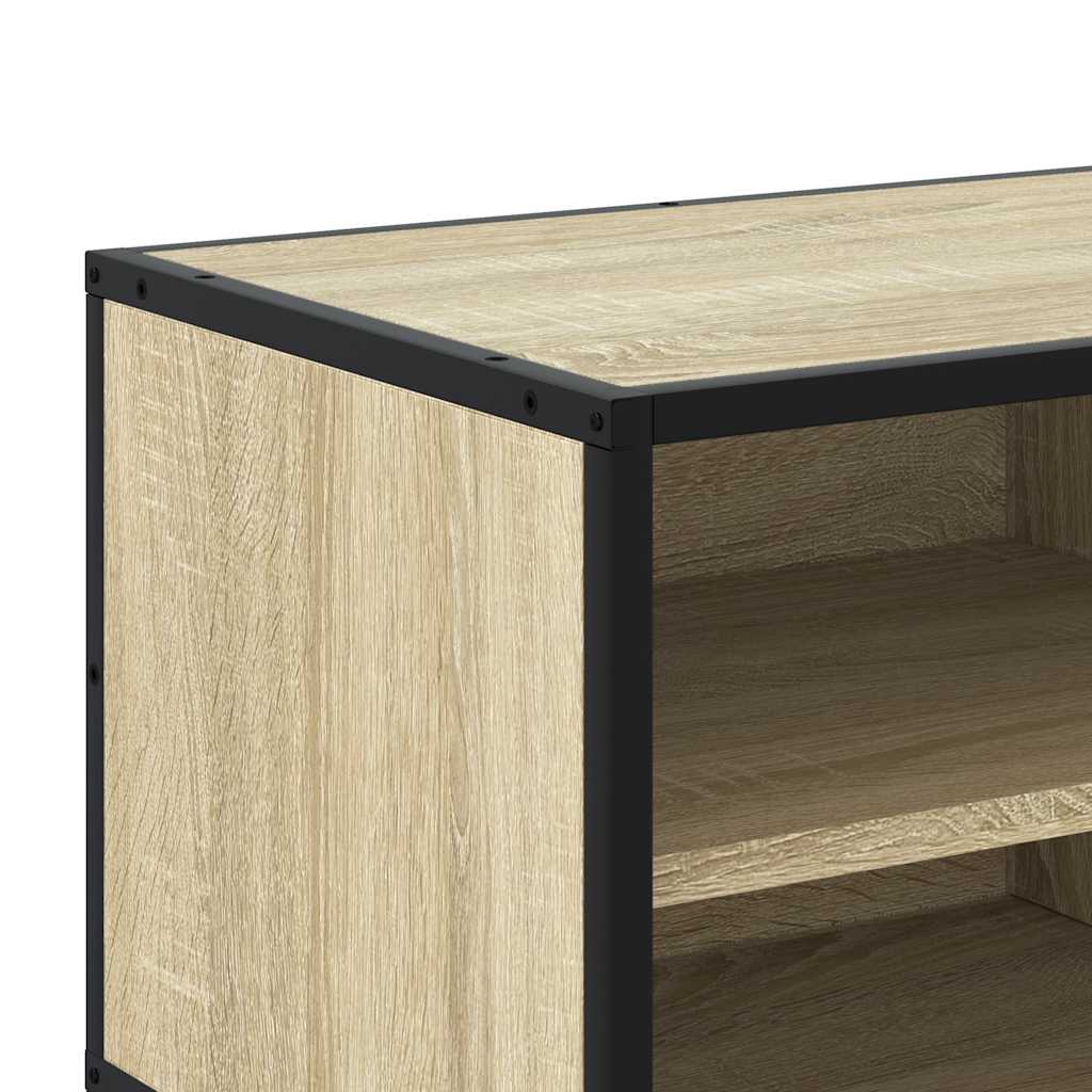 Έπιπλο Τηλεόρασης Sonoma Δρυς 80x34,5x40εκ Επεξ. Ξύλο/Μέταλλο