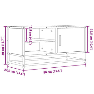 Έπιπλο Τηλεόρασης Γκρι Sonoma 80x34,5x40 εκ. Επεξ. Ξύλο