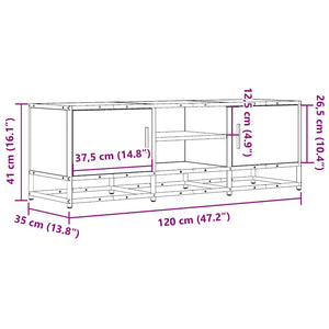 ντουλάπι τηλεόρασης  Γκρι Sonoma 120x35x41 cm - Pakobazaar
