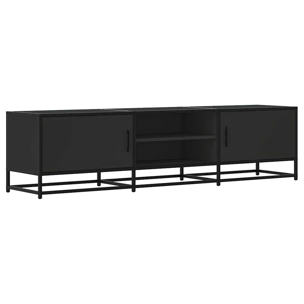 Έπιπλο Τηλεόρασης Μαύρο 160x35x41 εκ. Επεξεργ. Ξύλο / Μέταλλο