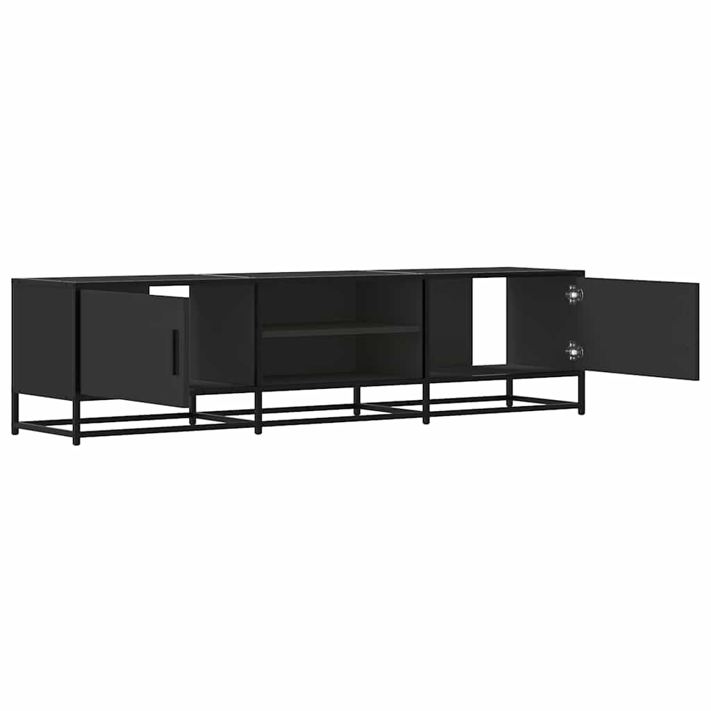 Έπιπλο Τηλεόρασης Μαύρο 160x35x41 εκ. Επεξεργ. Ξύλο / Μέταλλο