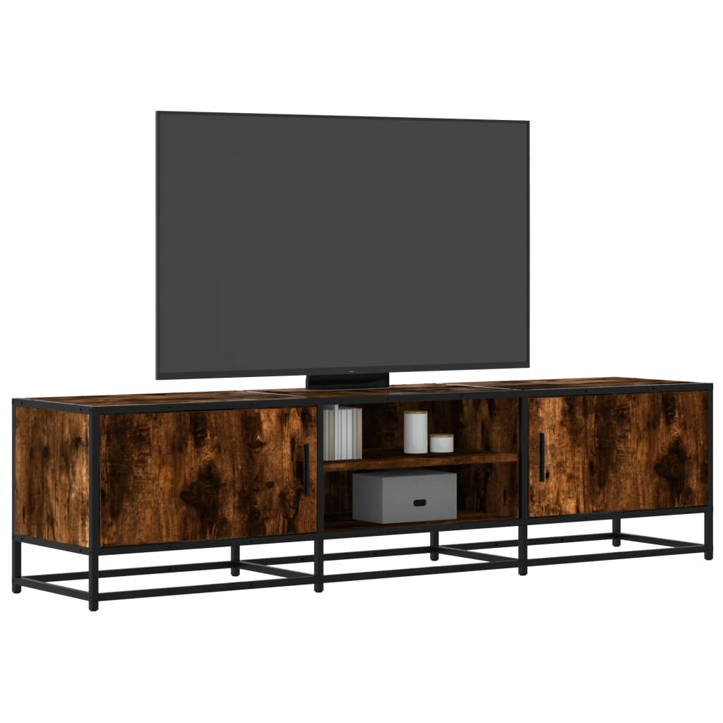 Έπιπλο Τηλεόρασης Καπνιστή Δρυς 160x35x41 εκ Επεξ. Ξύλο/Μέταλλο
