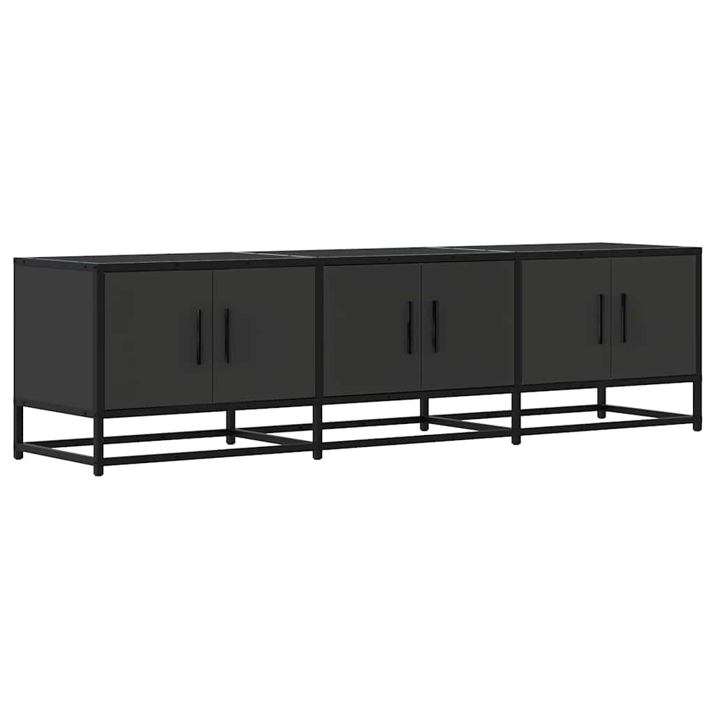 Έπιπλο Τηλεόρασης Μαύρο 150x35x41 εκ. Επεξεργ. Ξύλο / Μέταλλο