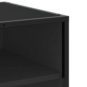 Έπιπλο Τηλεόρασης Μαύρο 91x40x46 εκ. από Επεξεργ. Ξύλο/Μέταλλο - Pakobazaar