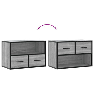 Έπιπλο Τηλεόρασης Γκρι Sonoma 60x31x39,5 εκ. Επεξ.Ξύλο/Μέταλλο