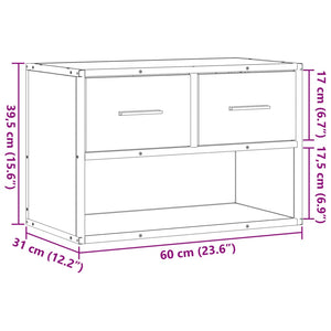 Έπιπλο Τηλεόρασης Καφέ Δρυς 60x31x39,5 εκ. Επεξεργασμένο Ξύλο