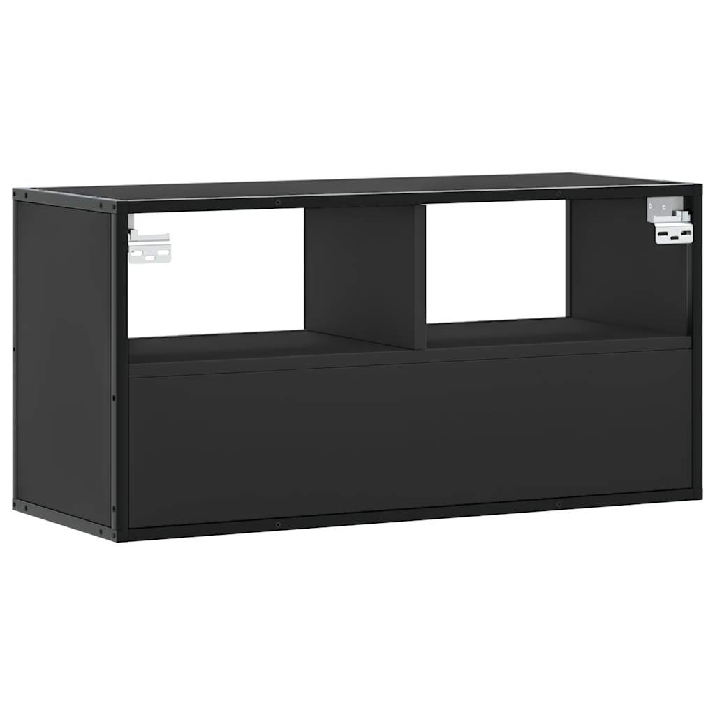 Έπιπλο Τηλεόρασης Μαύρο 80x31x39,5 εκ. Επεξεργ. Ξύλο / Μέταλλο