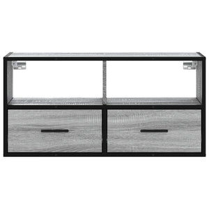 Έπιπλο Τηλεόρασης Γκρι Sonoma 80x31x39,5 εκ. Επεξ.Ξύλο/Μέταλλο