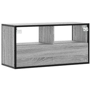 Έπιπλο Τηλεόρασης Γκρι Sonoma 80x31x39,5 εκ. Επεξ.Ξύλο/Μέταλλο