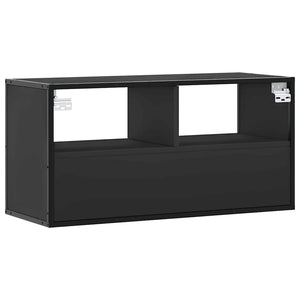 Έπιπλο Τηλεόρασης Μαύρο 80x31x39,5 εκ. Επεξεργ. Ξύλο / Μέταλλο - Pakobazaar