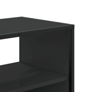 Έπιπλο Τηλεόρασης Μαύρο 100x31x39,5 εκ. Επεξεργ. Ξύλο / Μέταλλο