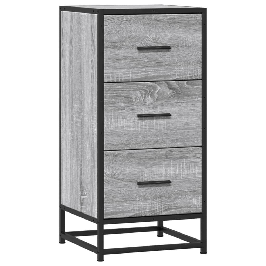 Ραφιέρα Γκρι Sonoma 35,5x35x76 εκ. Επεξ. Ξύλο + Μέταλλο