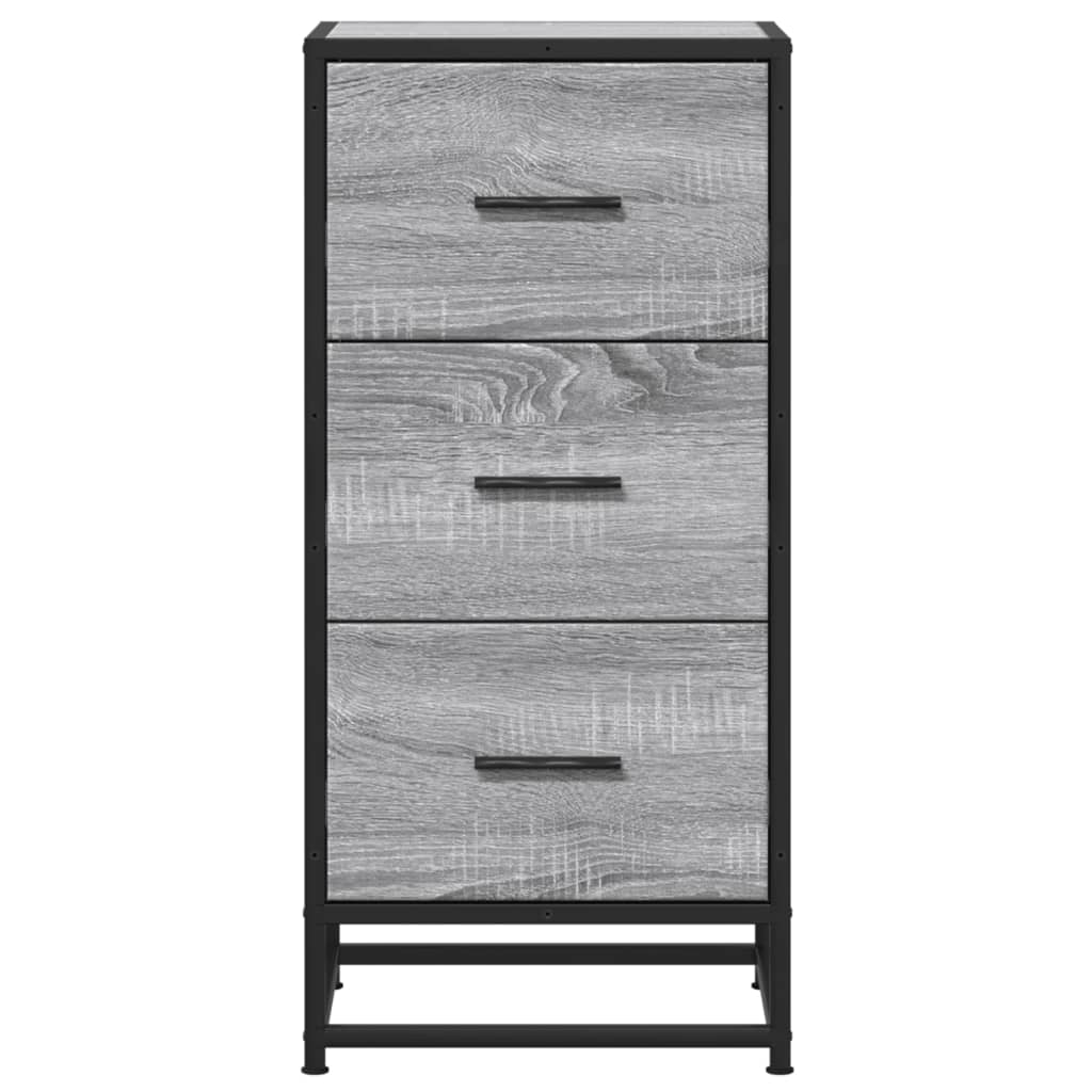 Ραφιέρα Γκρι Sonoma 35,5x35x76 εκ. Επεξ. Ξύλο + Μέταλλο