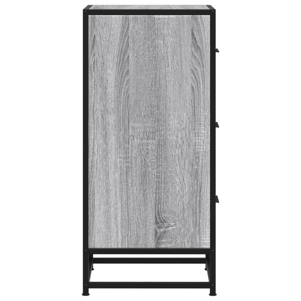 Ραφιέρα Γκρι Sonoma 35,5x35x76 εκ. Επεξ. Ξύλο + Μέταλλο