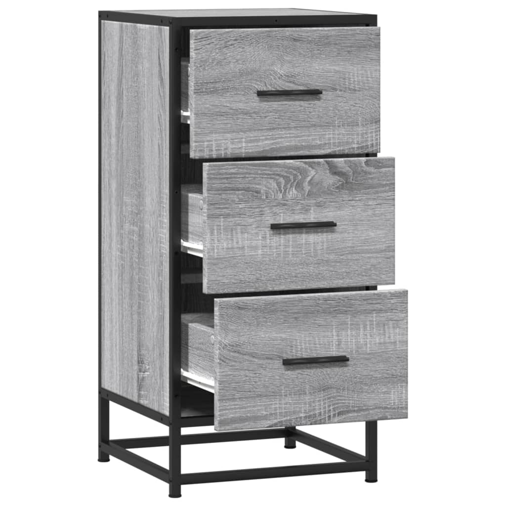 Ραφιέρα Γκρι Sonoma 35,5x35x76 εκ. Επεξ. Ξύλο + Μέταλλο