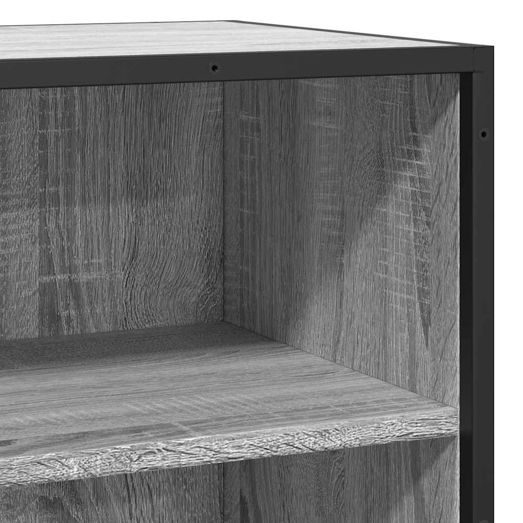 Ραφιέρα Γκρι Sonoma 35,5x35x76 εκ. Επεξ. Ξύλο + Μέταλλο