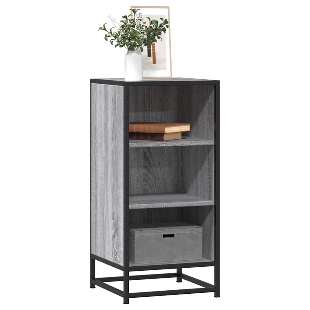 Ραφιέρα Γκρι Sonoma 35,5x35x76 εκ. Επεξ. Ξύλο + Μέταλλο