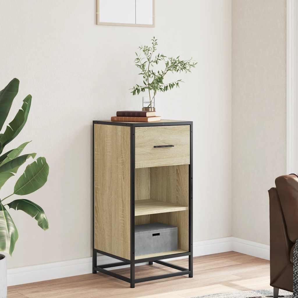 Συρταριέρα Sonoma Δρυς 35,5x35x76 εκ. Επεξ. Ξύλο + Μέταλλο