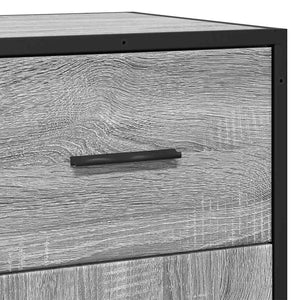 Ραφιέρα Γκρι Sonoma 35,5x35x76 εκ. Επεξ. Ξύλο + Μέταλλο