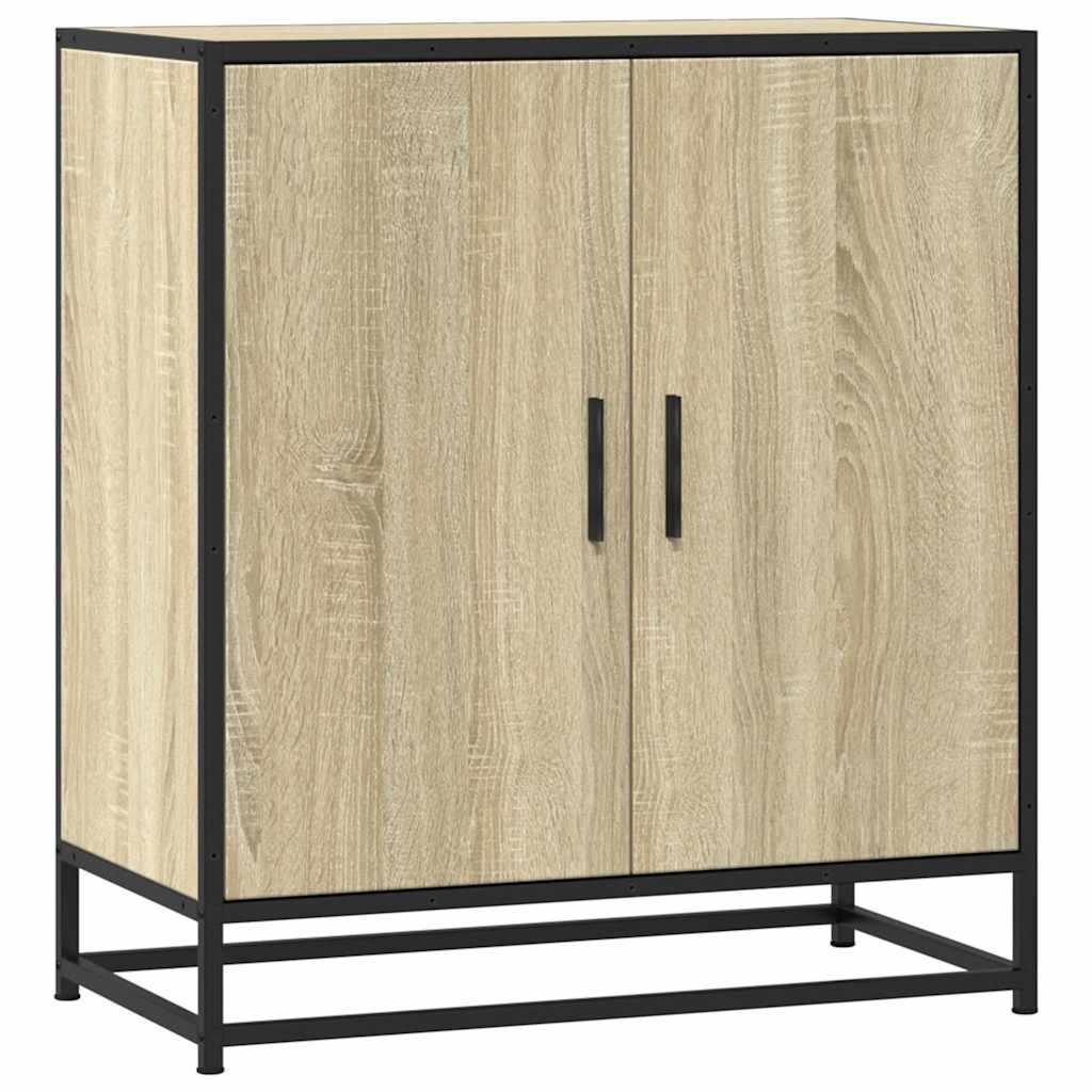 Sideboard Sonoma Oak 68x35x76cm Κατασκευασμένο ξύλο και μέταλλο - Pakobazaar