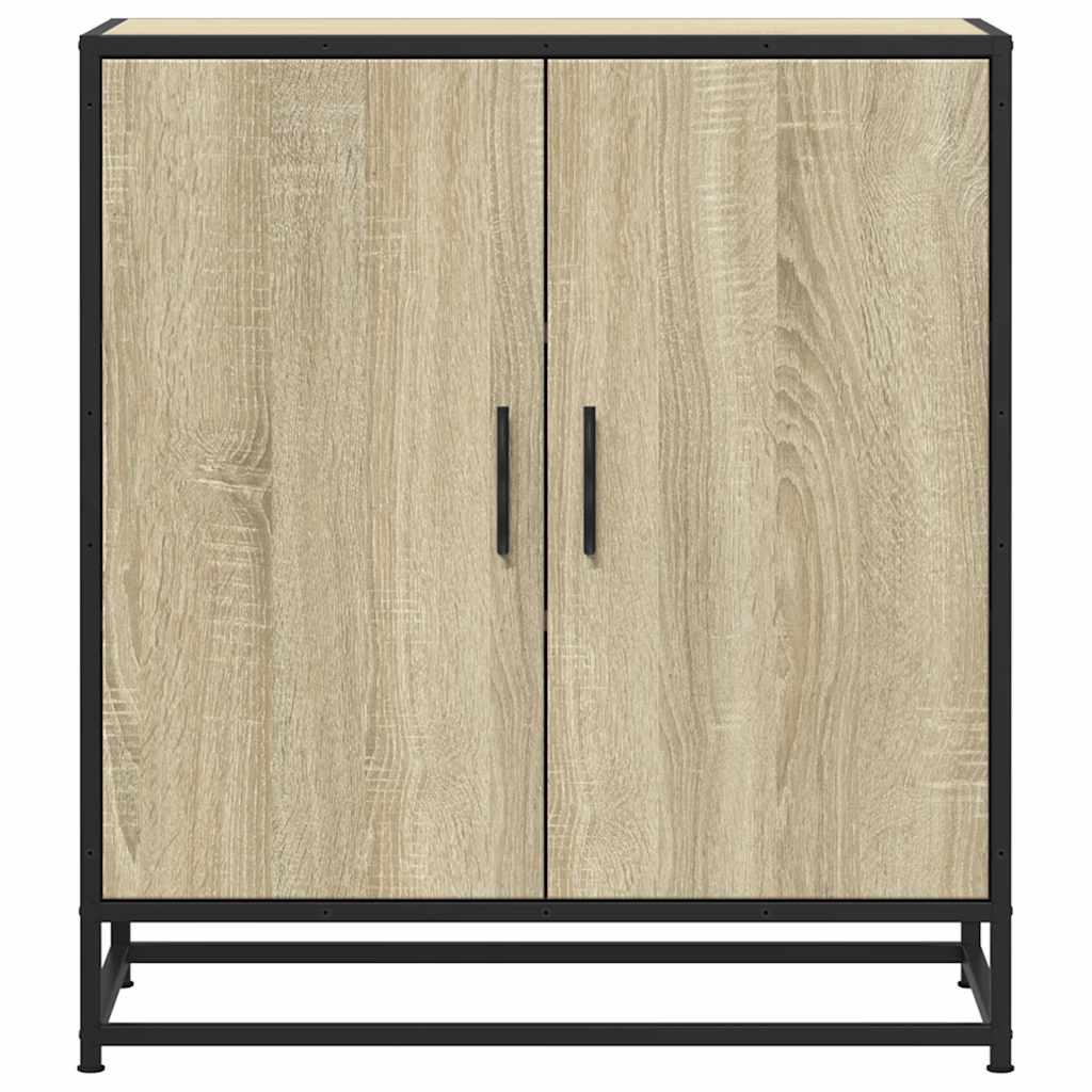 Sideboard Sonoma Oak 68x35x76cm Κατασκευασμένο ξύλο και μέταλλο - Pakobazaar