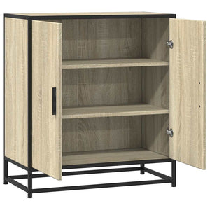 Sideboard Sonoma Oak 68x35x76cm Κατασκευασμένο ξύλο και μέταλλο - Pakobazaar