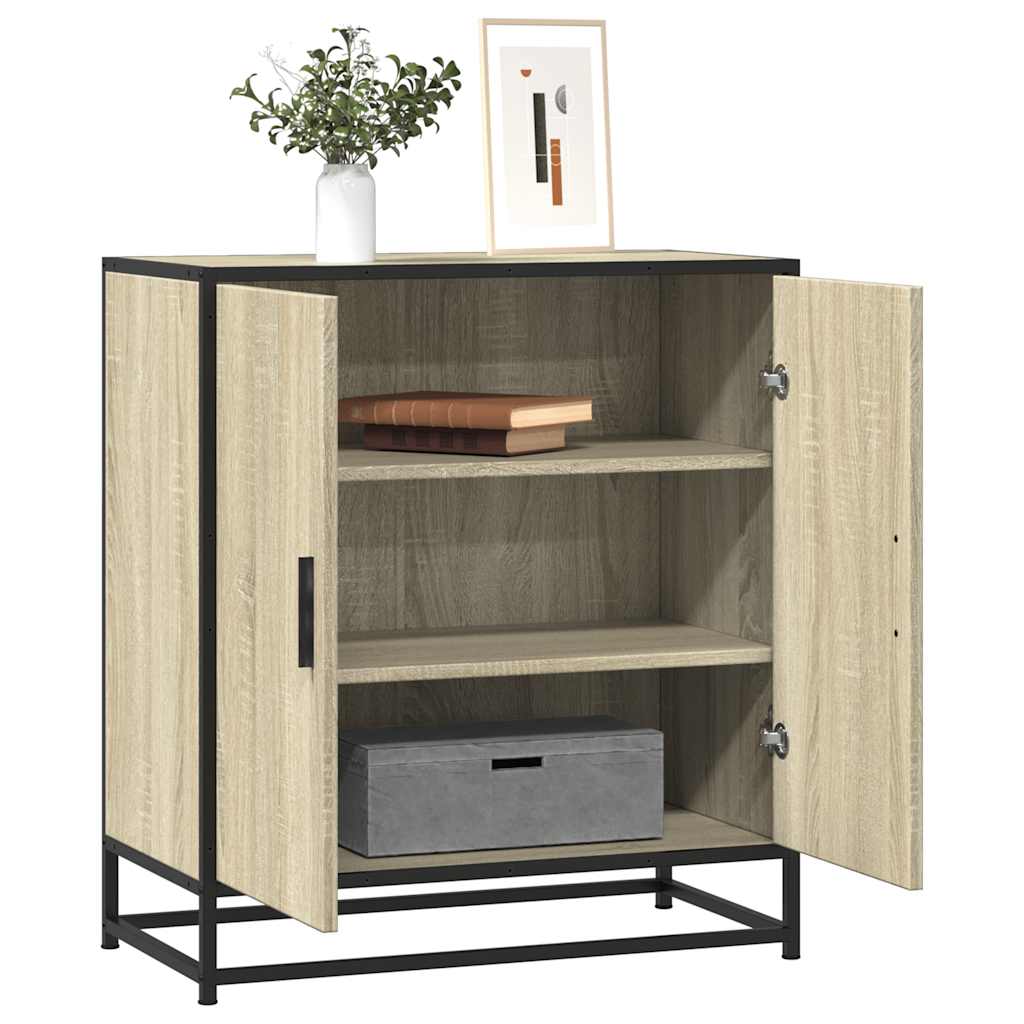 Sideboard Sonoma Oak 68x35x76cm Κατασκευασμένο ξύλο και μέταλλο - Pakobazaar