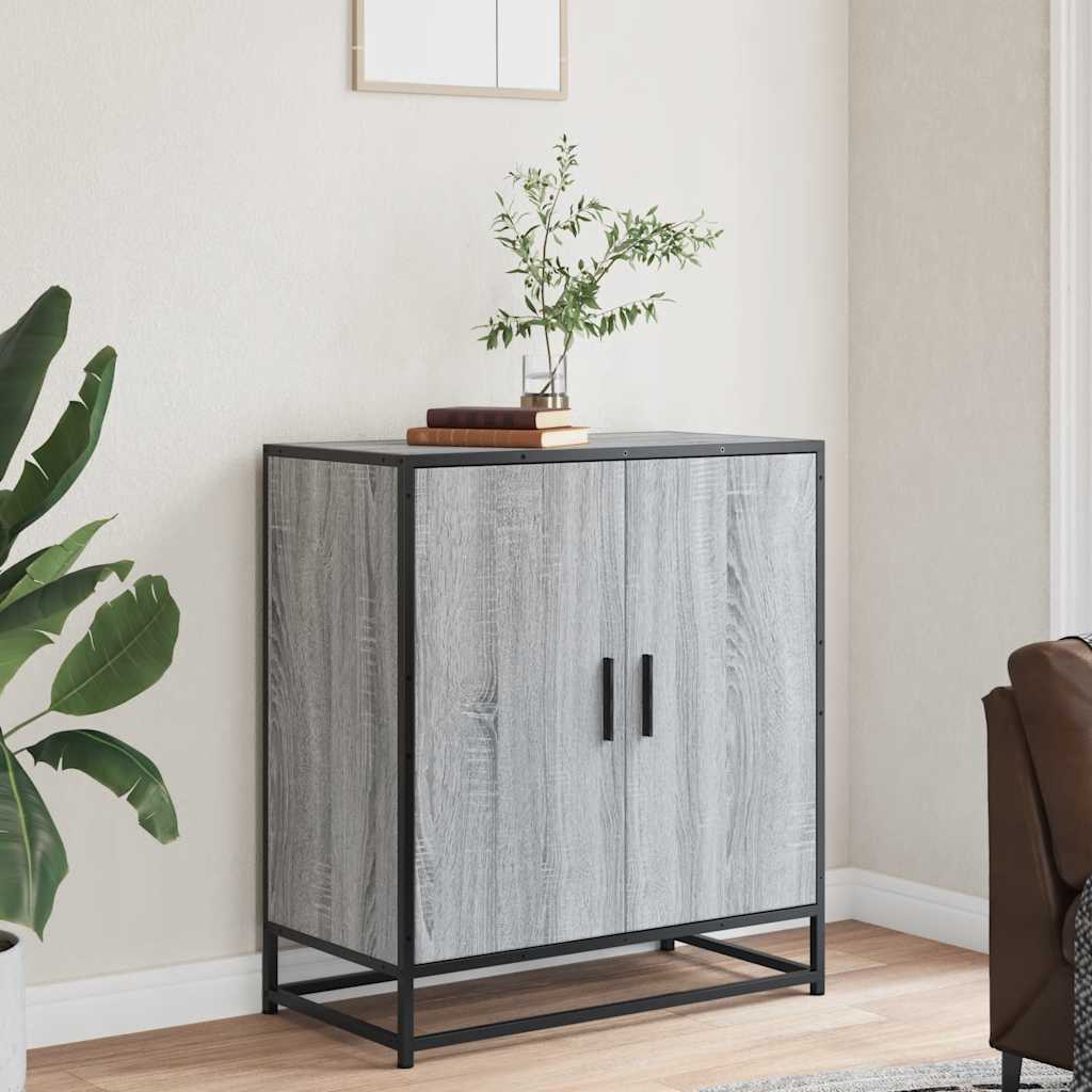 Sideboard Sonoma Oak 68x35x76cm Κατασκευασμένο ξύλο και μέταλλο - Pakobazaar