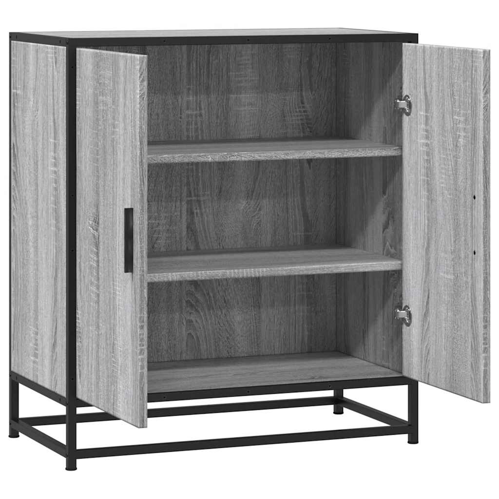 Sideboard Sonoma Oak 68x35x76cm Κατασκευασμένο ξύλο και μέταλλο - Pakobazaar