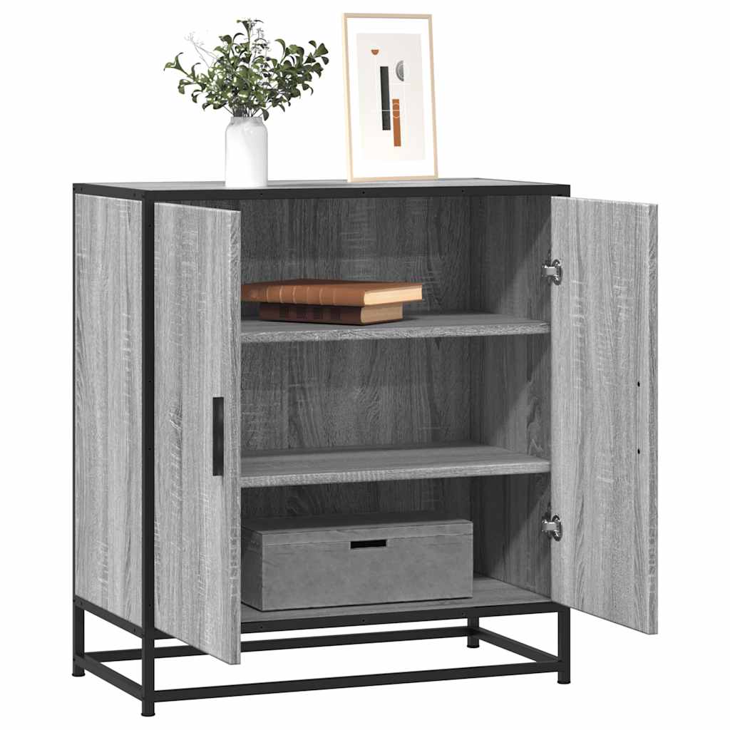 Sideboard Sonoma Oak 68x35x76cm Κατασκευασμένο ξύλο και μέταλλο - Pakobazaar