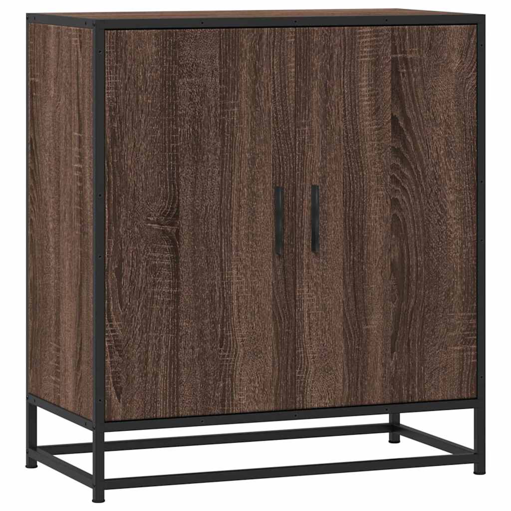 Sideboard καφέ δρυς 68x35x76 cm Κατασκευασμένο ξύλο και μέταλλο