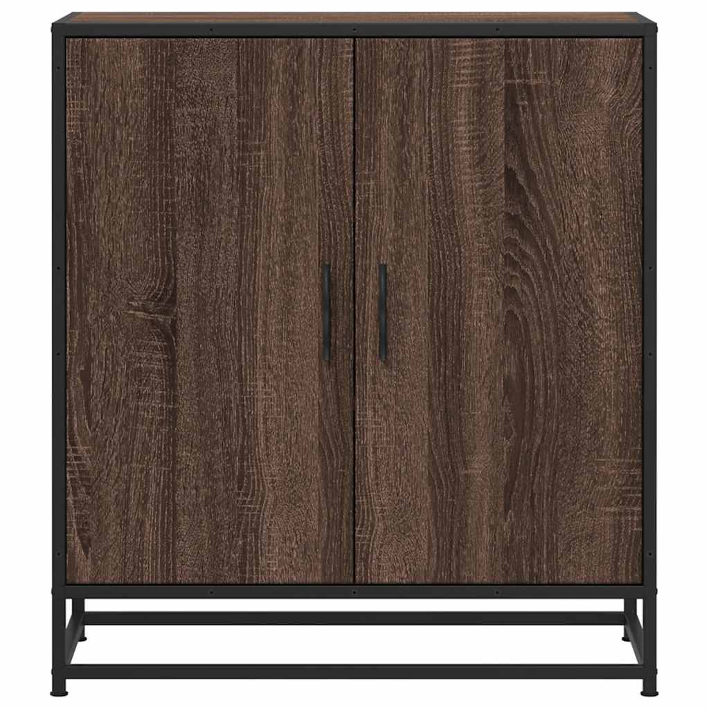 Sideboard καφέ δρυς 68x35x76 cm Κατασκευασμένο ξύλο και μέταλλο