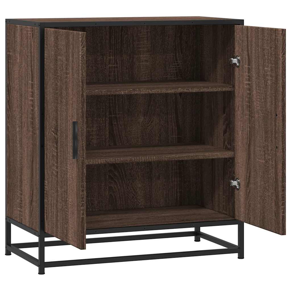 Sideboard καφέ δρυς 68x35x76 cm Κατασκευασμένο ξύλο και μέταλλο